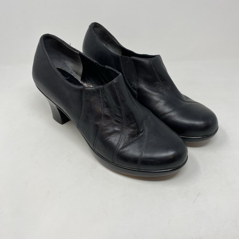 Dansko Women's Shoes Size 40 9 Block Heel Slip On Leather Round Toe Comfy